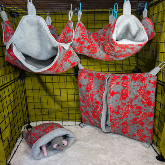 The Walking Dead flannel 4-Piece Small Mammal Cage Set
