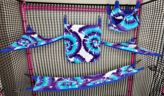 Psychedelic Tie Dye 5-Piece Cage Set