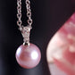 Sophisticated Lilac Pearl and CZ Pendant
